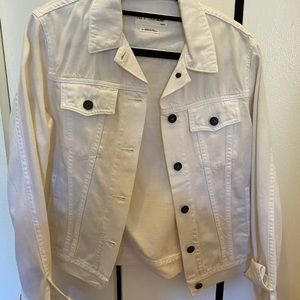 rag & bone white jean jacket